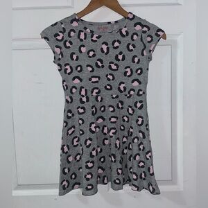 NWOT Cat & Jack Gray and Pink Flutter Sleeve Sundress